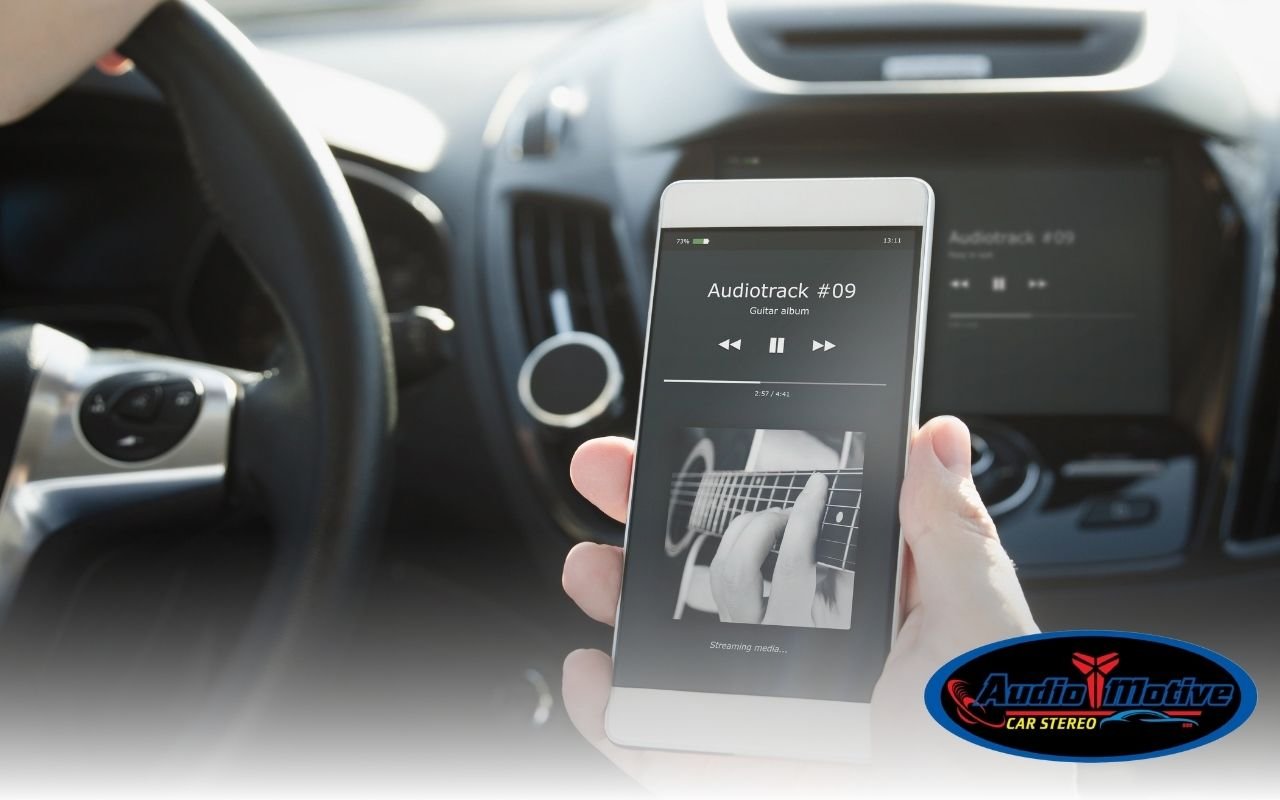 Driver streaming music over Bluetooth in car