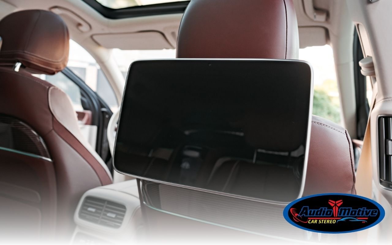 Rear-seat car entertainment display for families