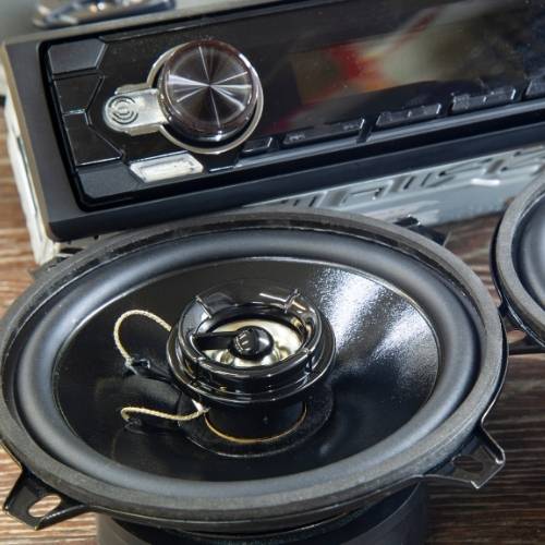 Car amplifier and speaker setup installed in Fremont, CA