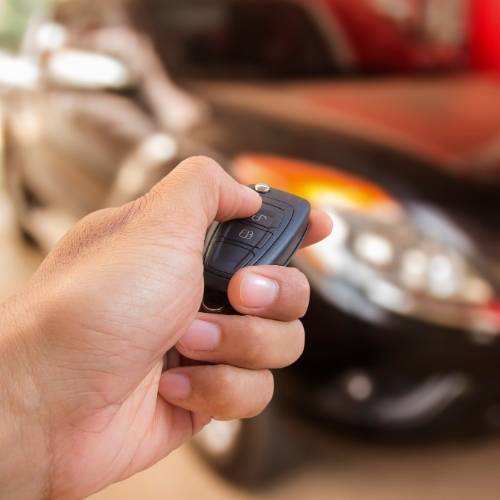 Car security alarm system installed during audio upgrade in San Lorenzo