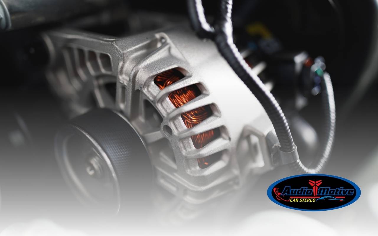 Technician performing diagnostics to Eliminate Alternator Whine in Fremont, CA and restore clean car audio