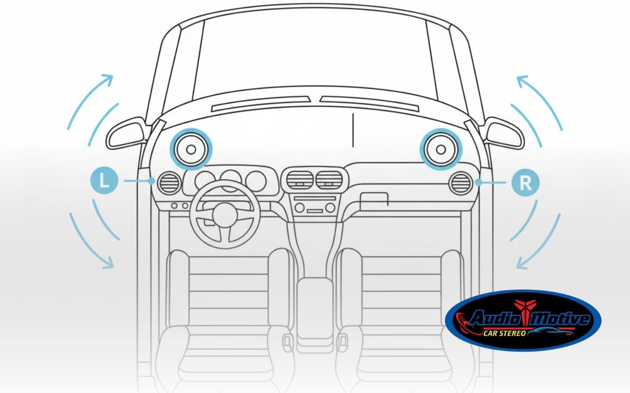 Soundstage for beginners speaker layout with simple left-right spacing for a wider stage