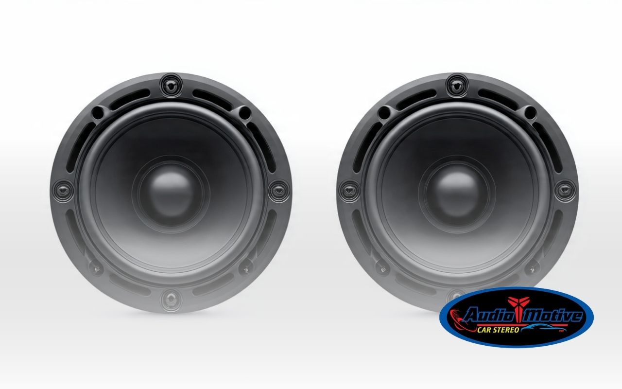 6.5 vs 6x9 car speakers size comparison showing round vs oval shapes in a vehicle