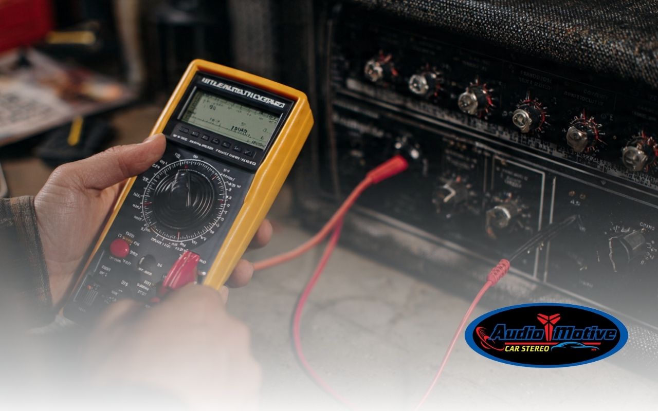 Multimeter reading while learning how to set amplifier gain with a multimeter