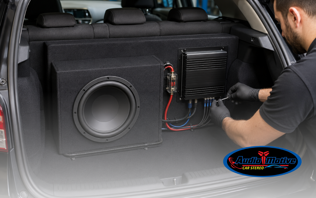 Subwoofer installation guide car setup with amplifier and wiring