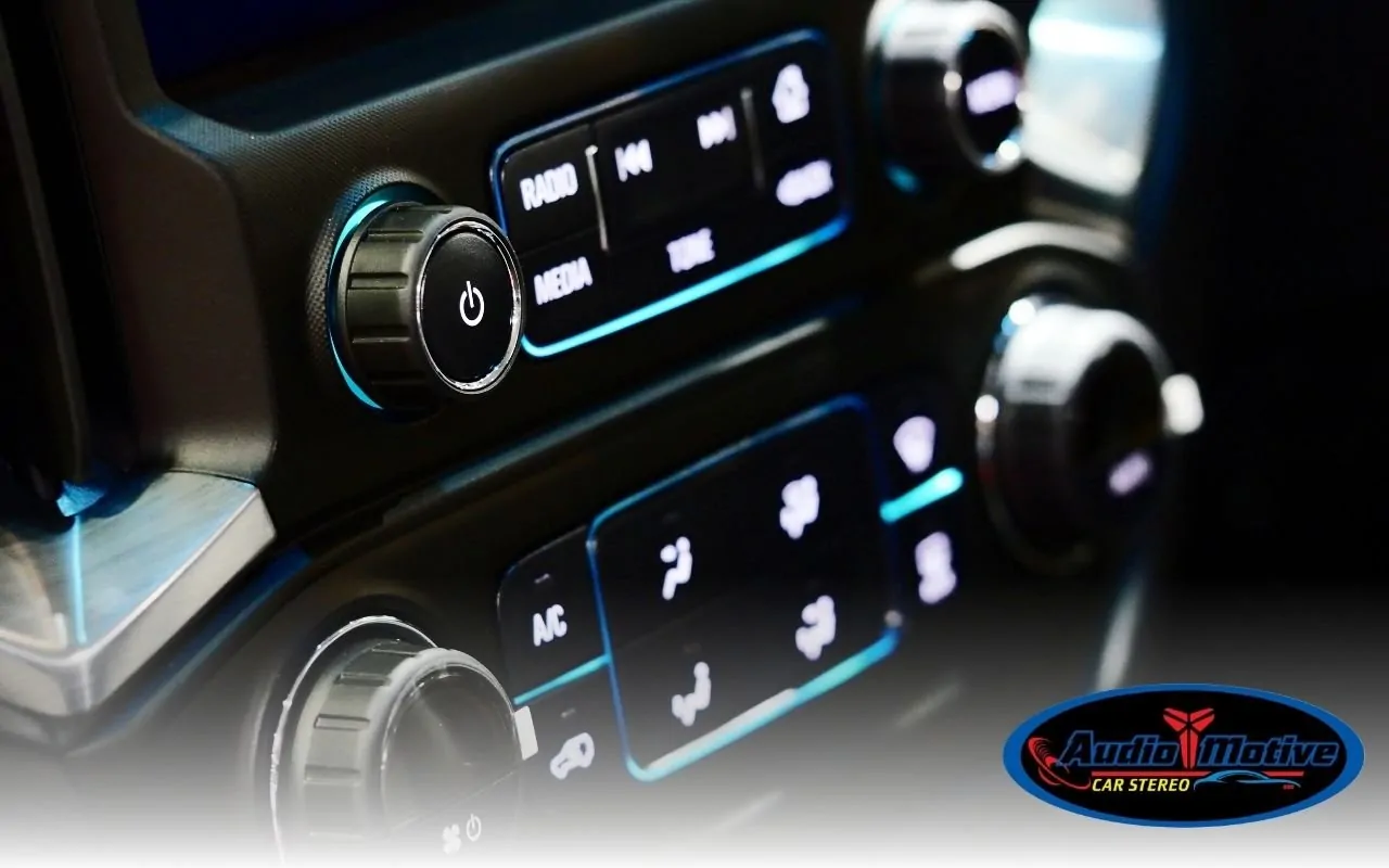 Top car audio brands displayed at Audio Motive store