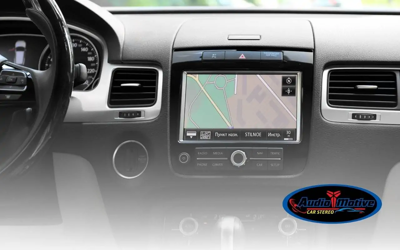 Dashboard view of Android Auto vs Apple CarPlay Retrofit in San Francisco, CA keeping the original factory look.