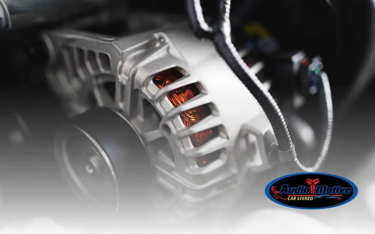 Technician performing diagnostics to Eliminate Alternator Whine in Fremont, CA and restore clean car audio