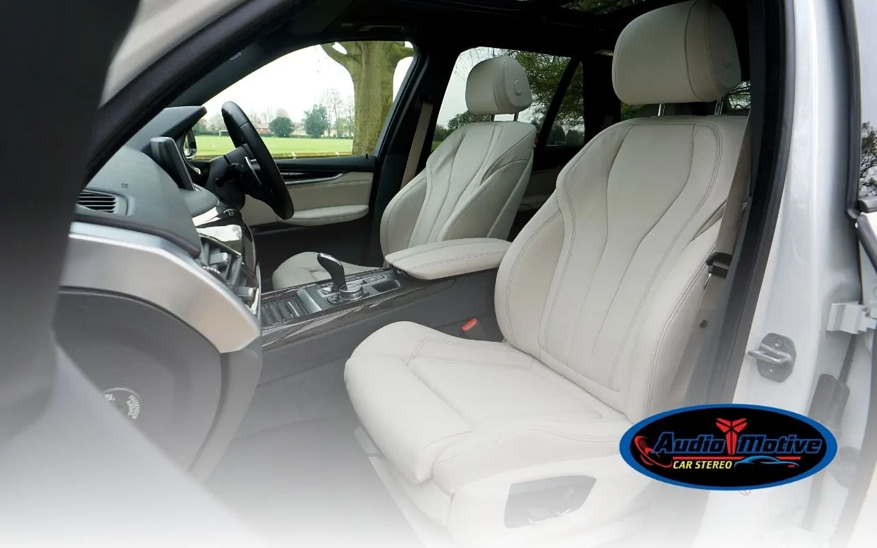 Car Audio for EVs upgrade inside a quiet EV cabin with balanced sound staging